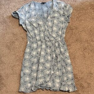 J. Crew Blue and White Floral Mini Dress